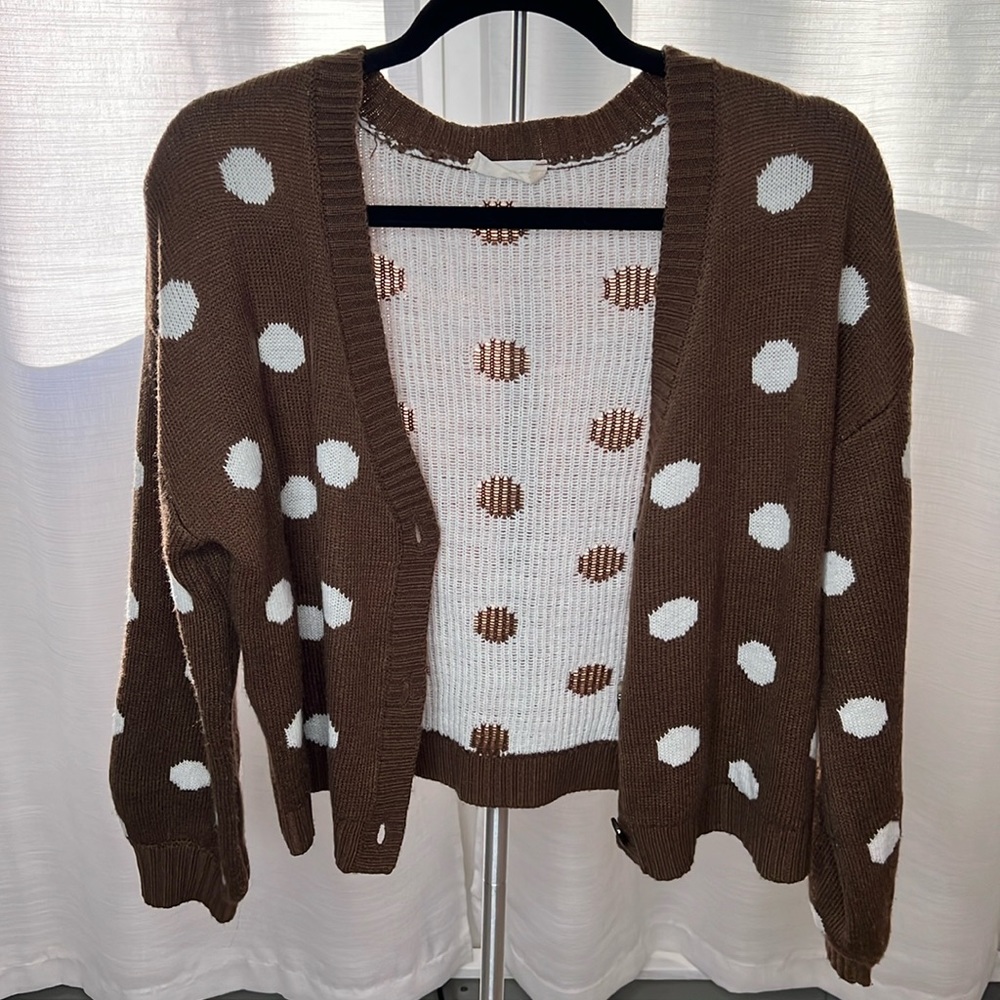 polkadot cardigan